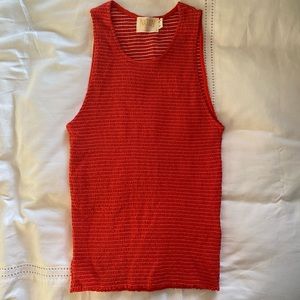 Anthropologie NWT Christine Smocked Tank Top